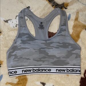 New Balance Gray Camouflage Sports Bra
